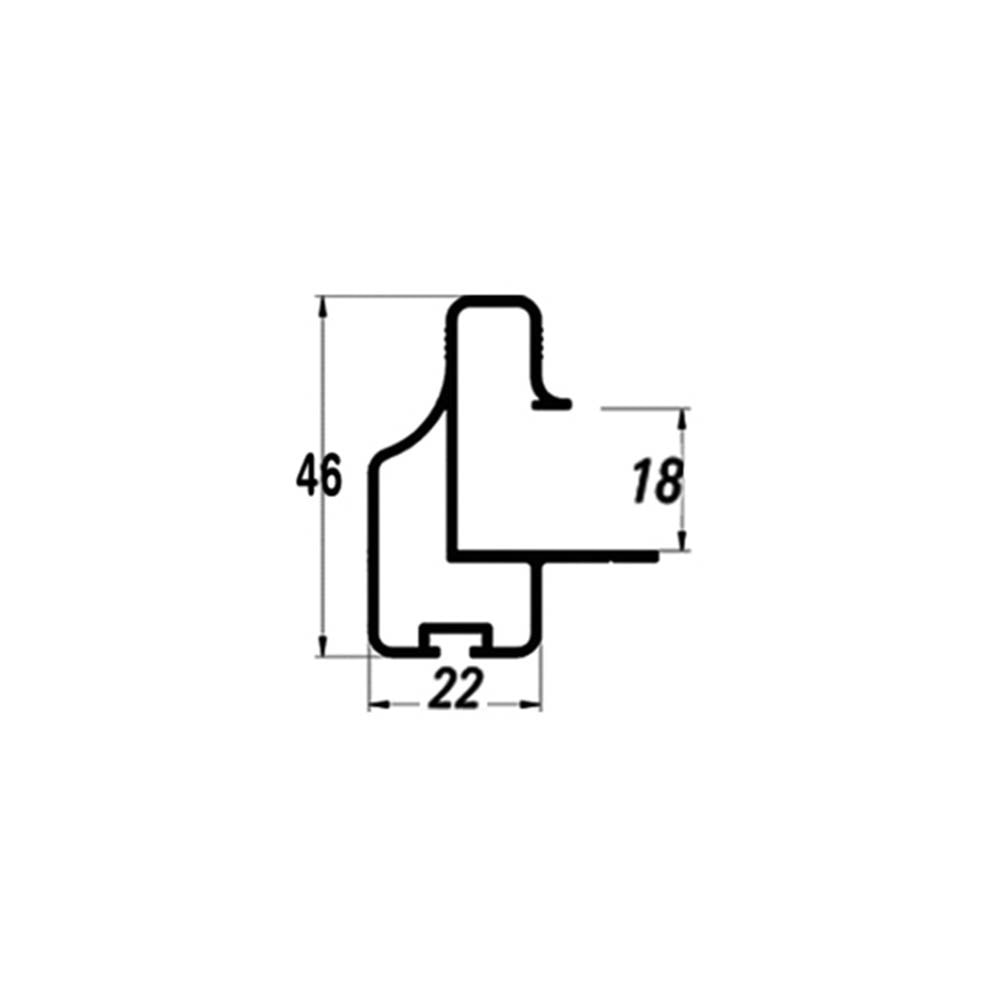 Albatur 2500 410 Alüminyum Kulp Profili 18 mm Mat 300 cm