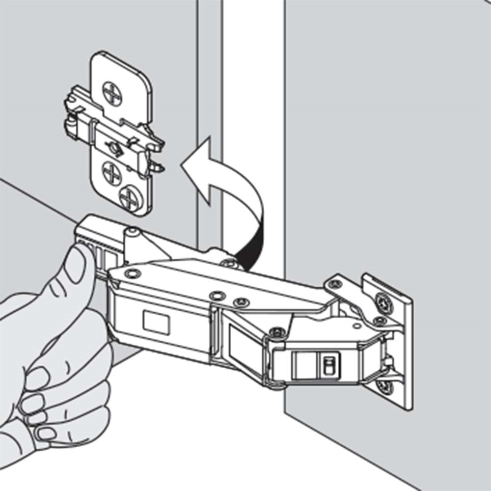 Blum 71B453T CLIP top BLUMOTION Frenli Tassız Menteşe 110° Siyah (İnce Kapak için)