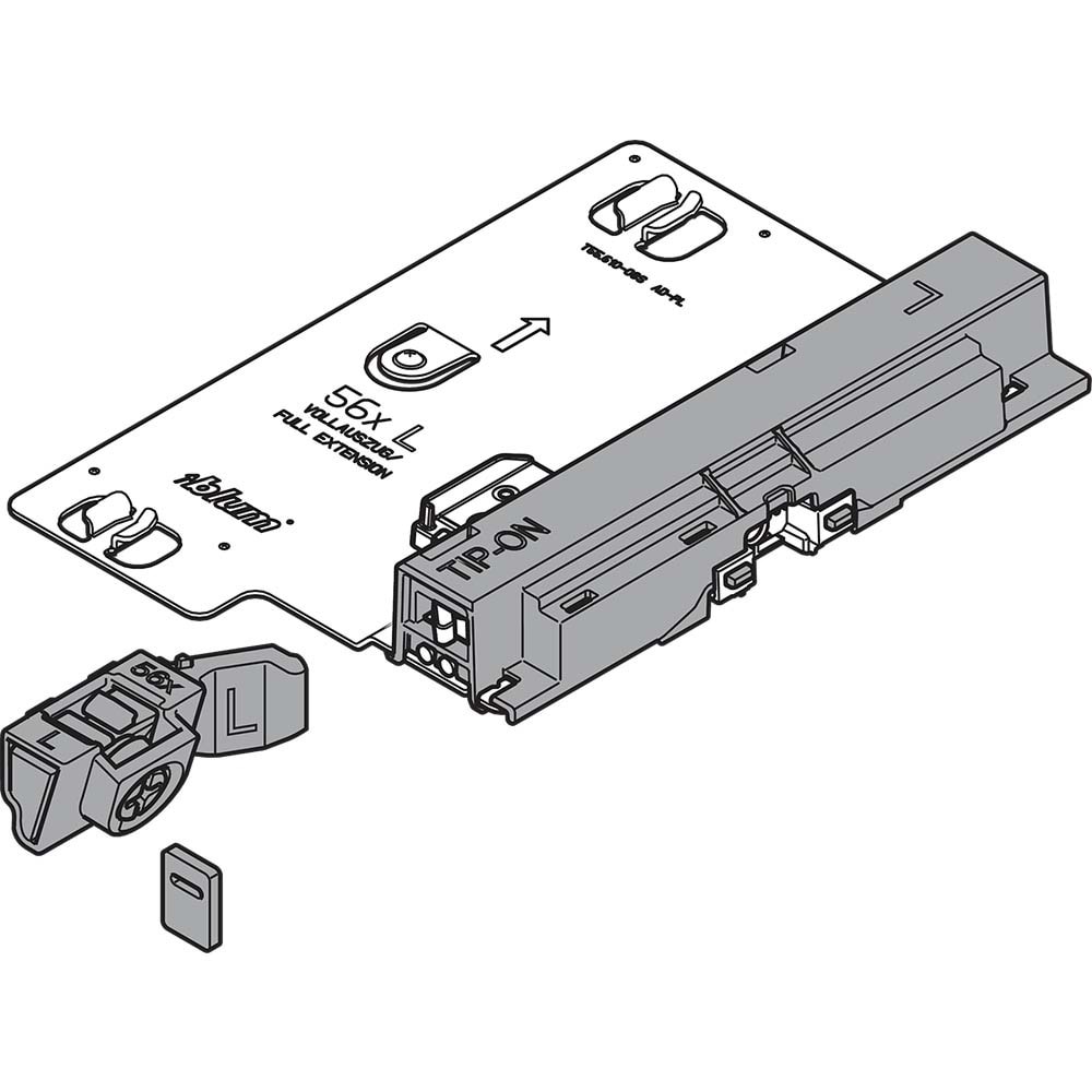 Blum T55.7151S TANDEM Teleskopik TIP-ON + Klapa Bağlantı Aparatı Sol