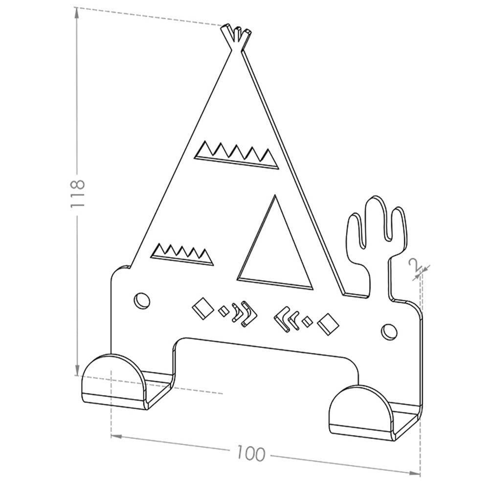 Ermo Çadır Askı İkili Mavi 100x118 mm