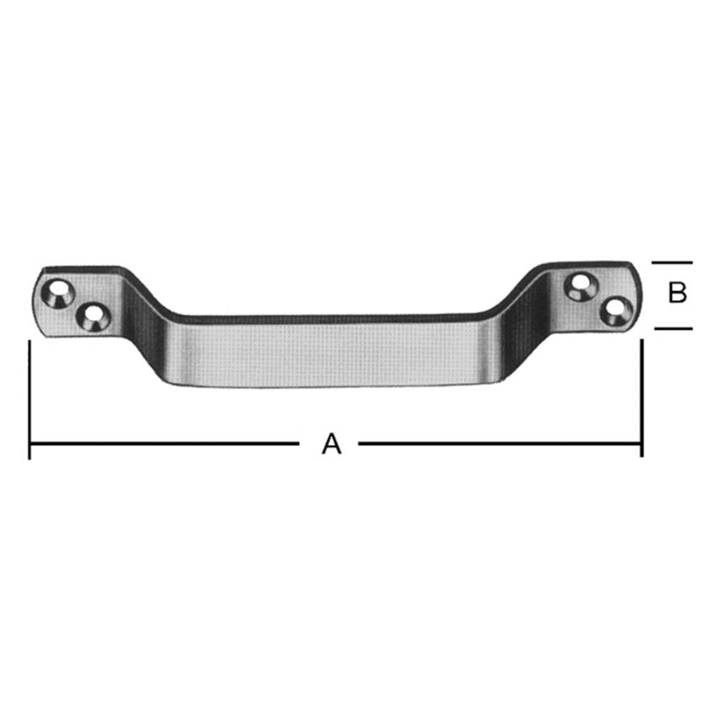 Ermo No:2 Çelik Kulp Gümüş 165x19 mm