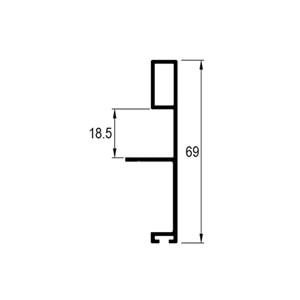 Albatur 8200 Alüminyum Cumba Kulp Profili 18 mm Parlak 270 cm