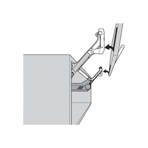 Blum 20L3800.06 Aventos HL Paralel Kalkar Kapak Kol Mekanizması Takım 400-550 mm