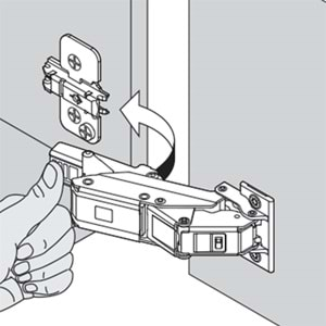 Blum 71B453T CLIP top BLUMOTION Frenli Tassız Menteşe 110° Siyah (İnce Kapak için)