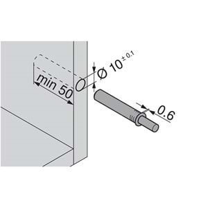 Blum 956.1004 TIP-ON Kapaklar için Kısa Yavaşlatıcı Set Beyaz