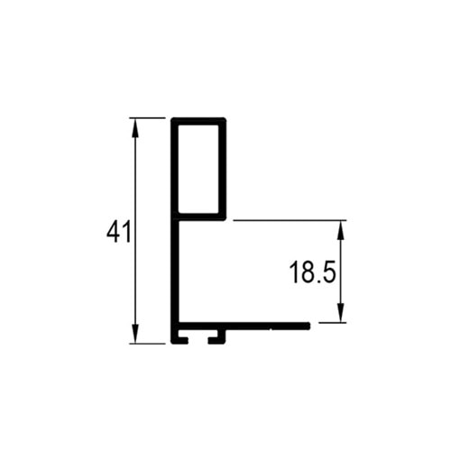 Albatur 8200 Alüminyum Kulp Profili 18 mm Parlak 270 cm