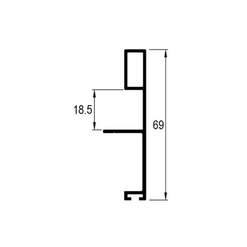 Albatur 8200 Alüminyum Cumba Kulp Profili 18 mm Parlak 270 cm