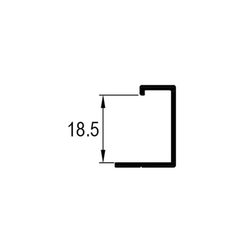 Albatur 8200 Alüminyum Yan Kapama Profili 18 mm Parlak 300 cm