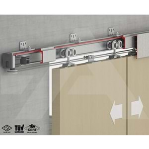 Albatur 120 Kg Ayarlı Tek Yön Yavaşlatıcılı Halatlı Sürgülü Kapı Sistemi 9801