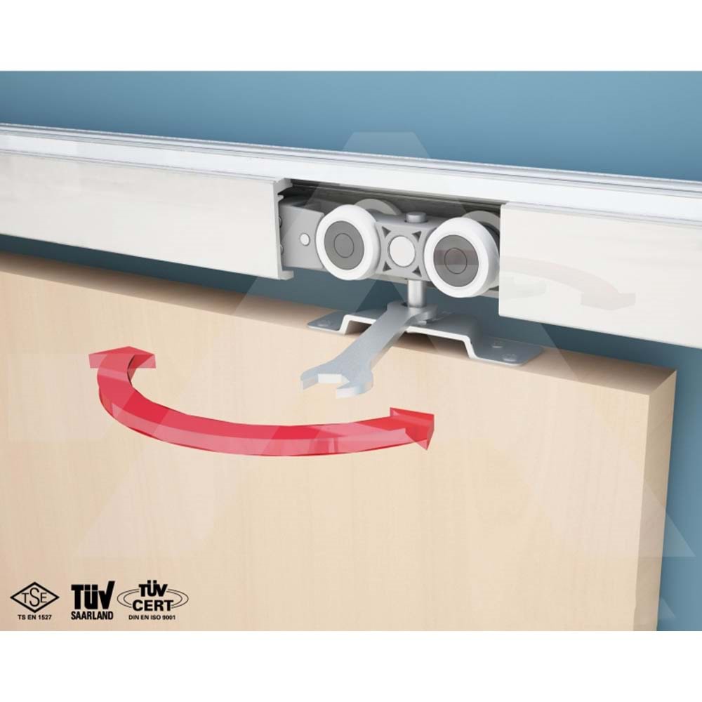 Albatur 120 Kg Ayarlı Tek Yön Yavaşlatıcılı Halatlı Sürgülü Kapı Sistemi 9801