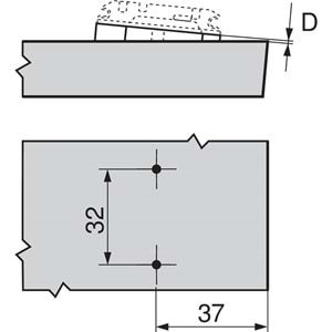 Blum 171A5010 Clip Menteşe Kama +5 Derece Kama Ucu 2,15 mm