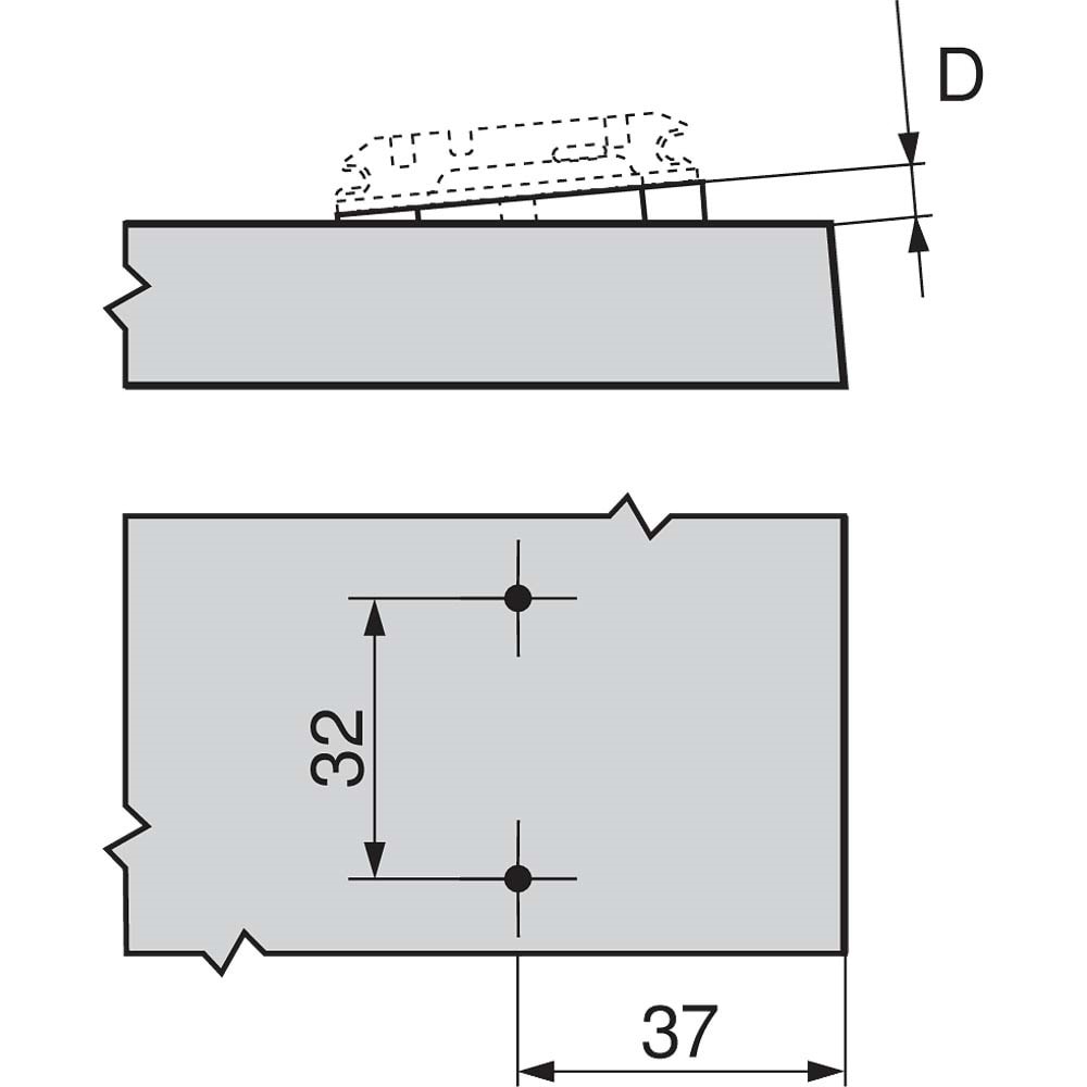 Blum 171A5500 Clip Menteşe Kama -5 Derece Kama Ucu 0,92 mm