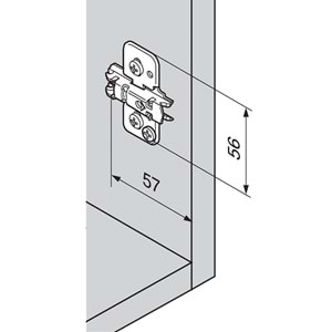 Blum 173H7100 Clip Ekzantrik Menteşe Tabanı Haç Tipi Siyah