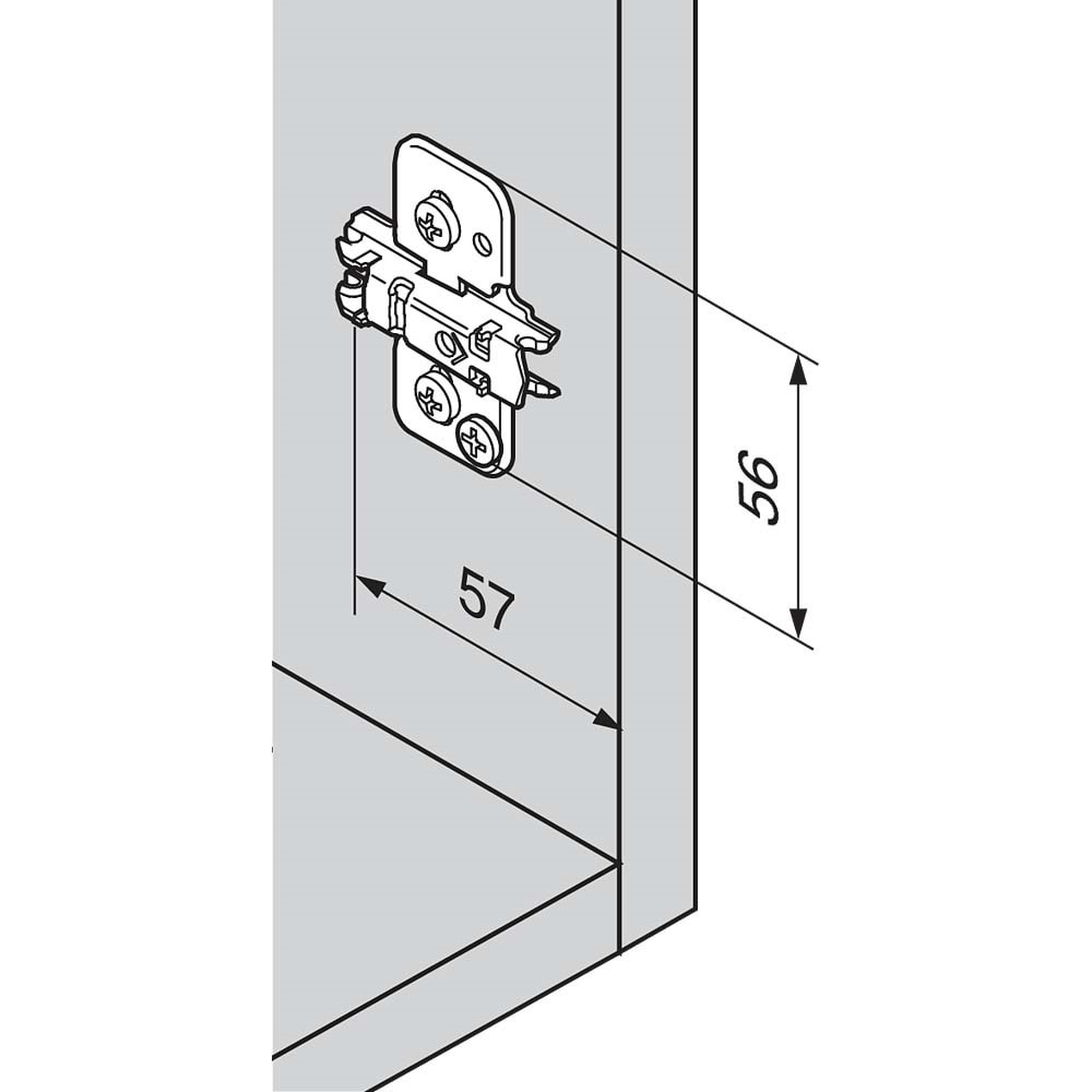 Blum 173H7100 Clip Ekzantrik Ayarlı Menteşe Tabanı