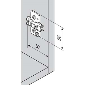 Blum 173H7100 Clip Ekzantrik Ayarlı Menteşe Tabanı