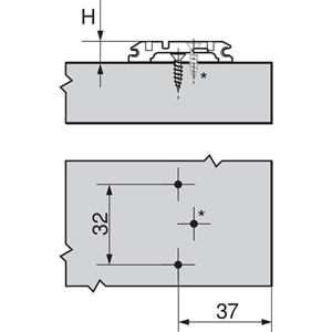 Blum 173H7100 Clip Ekzantrik Ayarlı Menteşe Tabanı