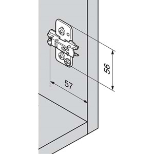 Blum 173H7130 Clip Ekzantrik Ayarlı Menteşe Tabanı H: 3 mm