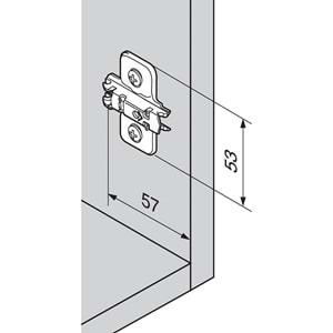 Blum 173L6100 Clip Menteşe Tabanı Haç Tipi