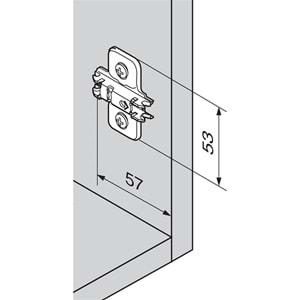 Blum 173L6130 Clip Menteşe Tabanı Haç Tipi H: 3 mm