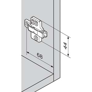 Blum 175H7190.22 Clip Menteşe Tabanı Haç Tipi H: 18 mm