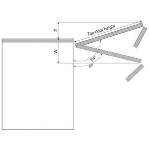 Blum 20F7051 Aventos HF için Hareket Açısı Sınırlayıcı 104°