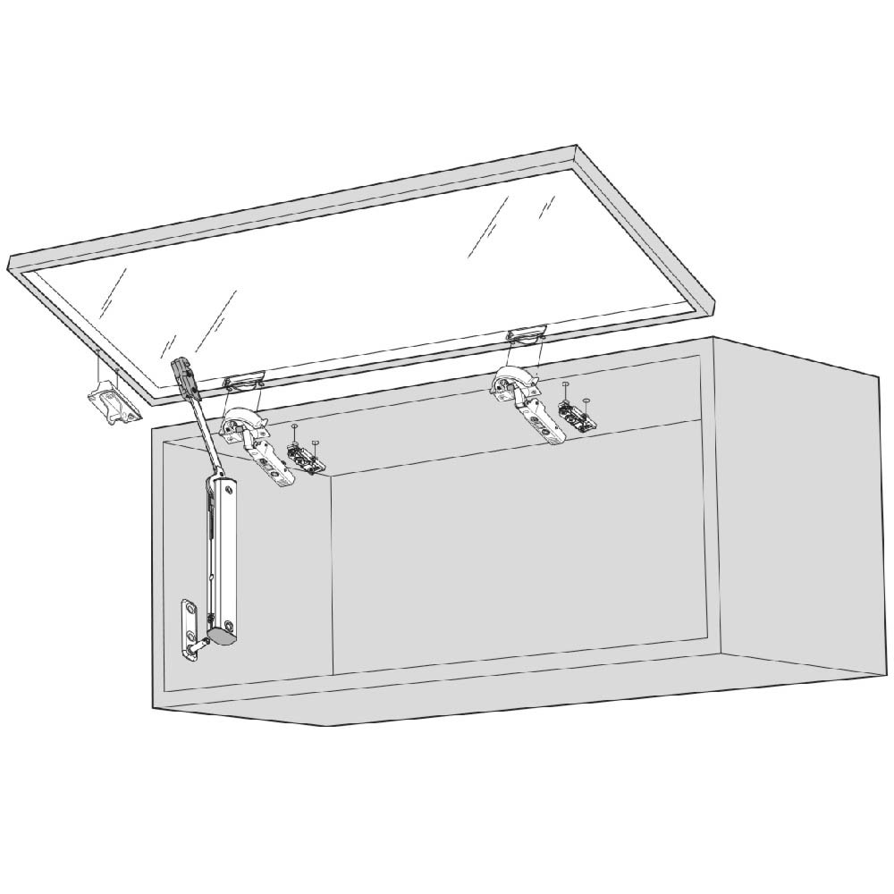 Blum 20K1501 Aventos HK/XS Katlanır Mini Kalkar Kapak Güç Ünitesi 800-1800 Faktör