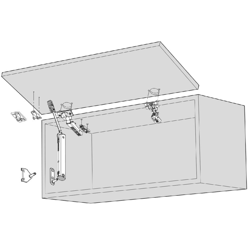 Blum 20K1501 Aventos HK/XS Katlanır Mini Kalkar Kapak Güç Ünitesi 800-1800 Faktör