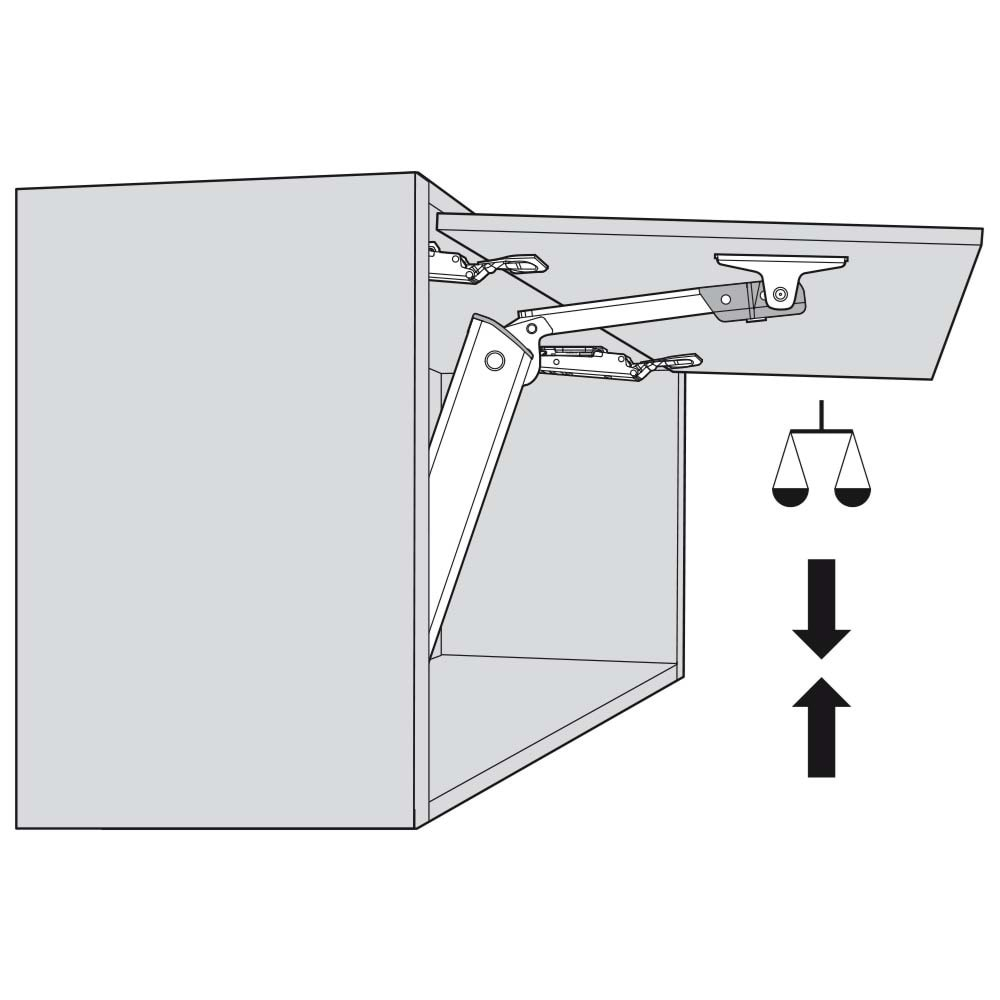 Blum 20K1501 Aventos HK/XS Katlanır Mini Kalkar Kapak Güç Ünitesi 800-1800 Faktör