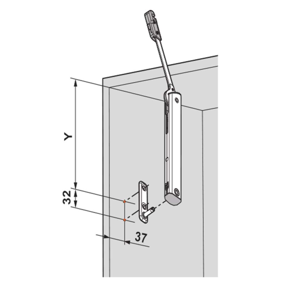 Blum 20K5101 Aventos HK/XS Mini Kalkar Kapak Gövde Bağlantı Aparatı