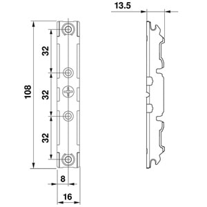 Blum 20S4200 Aventos HK/HS/HL ve HK top Kalkar Kapak Sistemi Ahşap Çekmece Önü Bağlantısı Takım