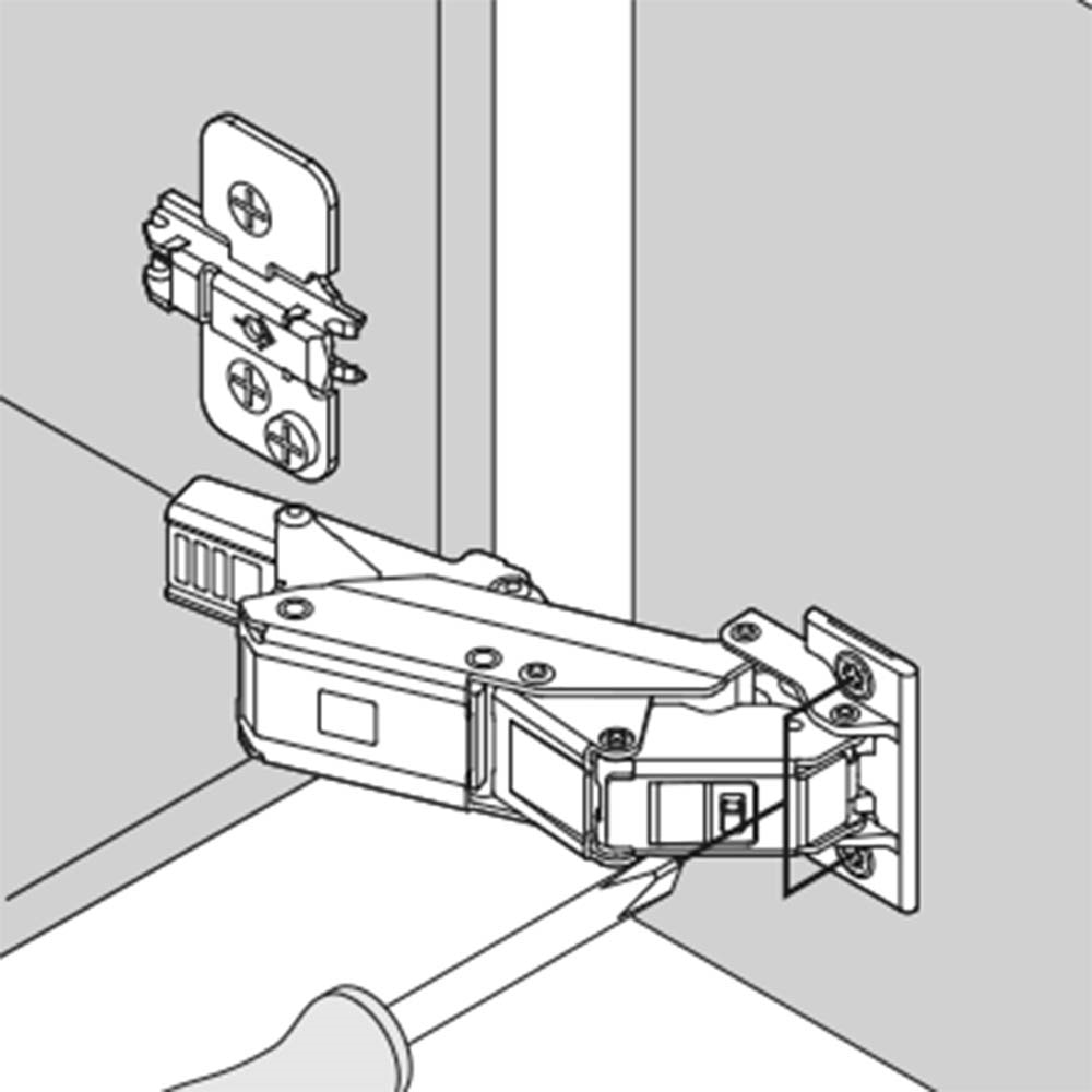 Blum 71B453T CLIP top BLUMOTION Frenli Tassız Menteşe 110° Siyah (İnce Kapak için)