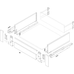 Blum 770C5502S LEGRABOX Pure Çekmece Yanı Takım Orion Gri Mat NL:550 mm