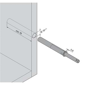 Blum 956A1004 TIP-ON Kapaklar için Uzun Yavaşlatıcı Set Gri