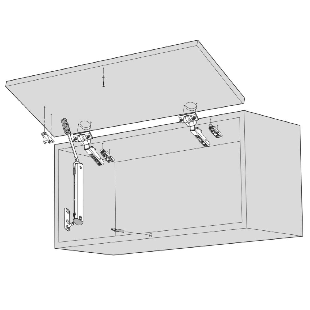 Blum 956A1004 TIP-ON Kapaklar için Uzun Yavaşlatıcı Set Gri