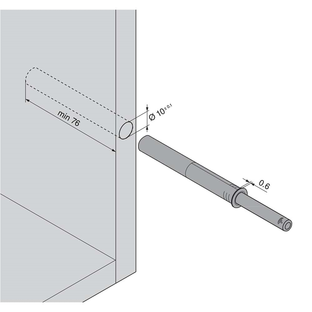 Blum 956A1004 TIP-ON Kapaklar için Uzun Yavaşlatıcı Set Beyaz