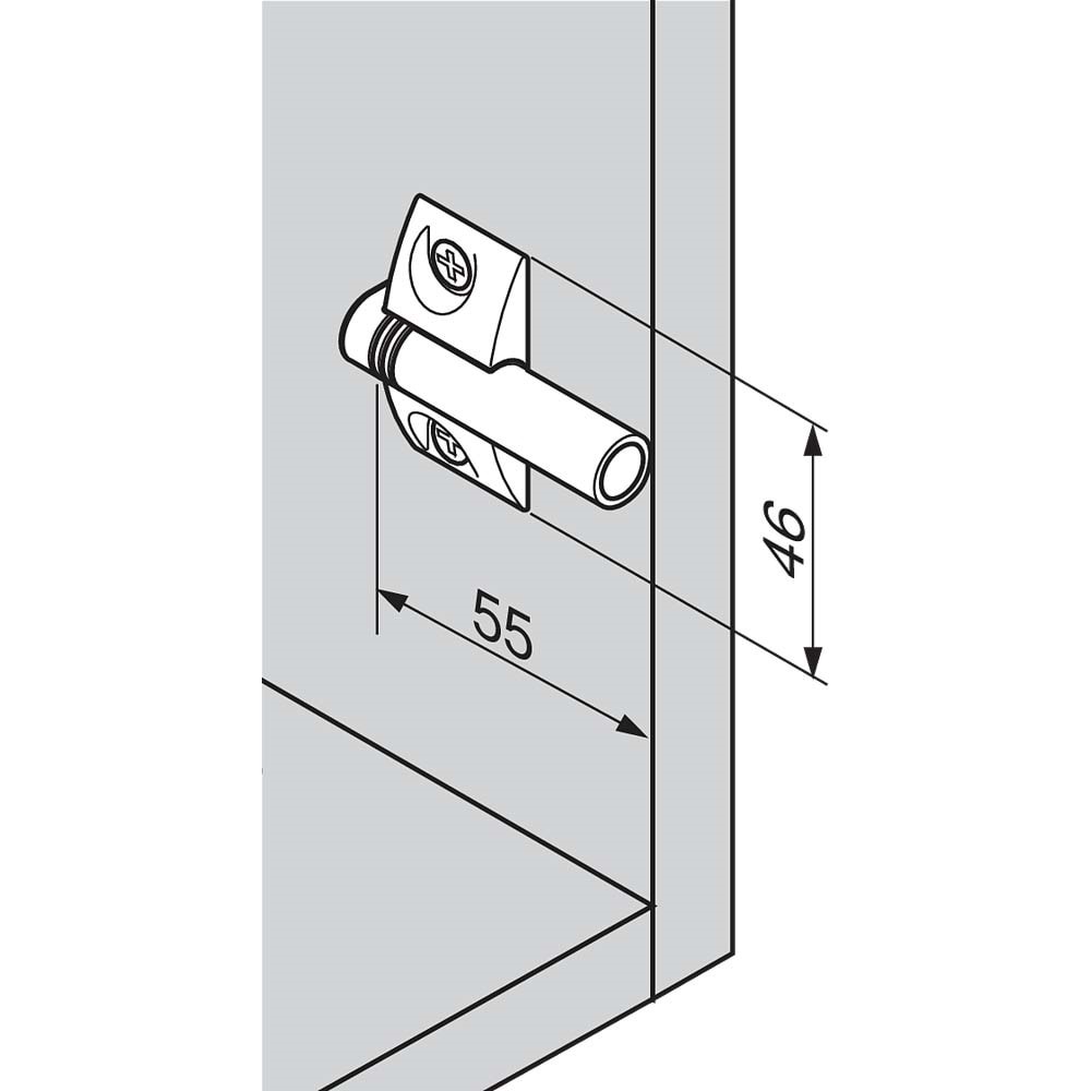 Blum 970.1501 BLUMOTION Haç Tipi Tekli Adaptör Plaka Gri