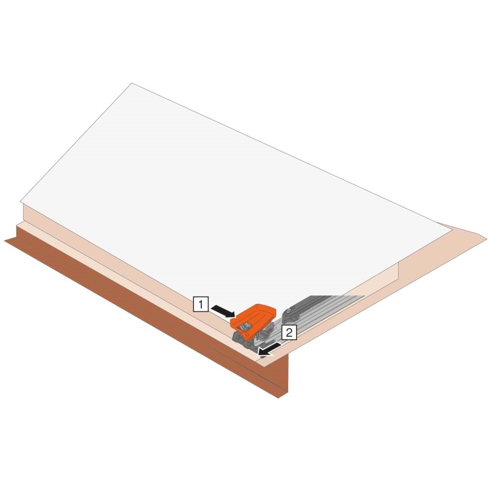 Blum T51.7601 MOVENTO Ray Bağlantı Mandalı Sağ