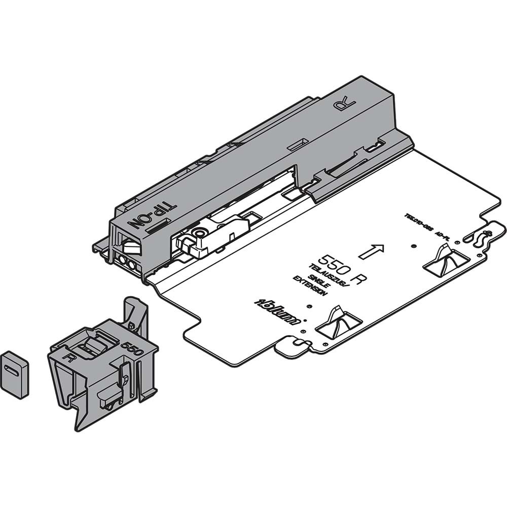 Blum T55.1151S TANDEM TIP-ON + Klapa Bağlantı Aparatı Sağ KALKTI