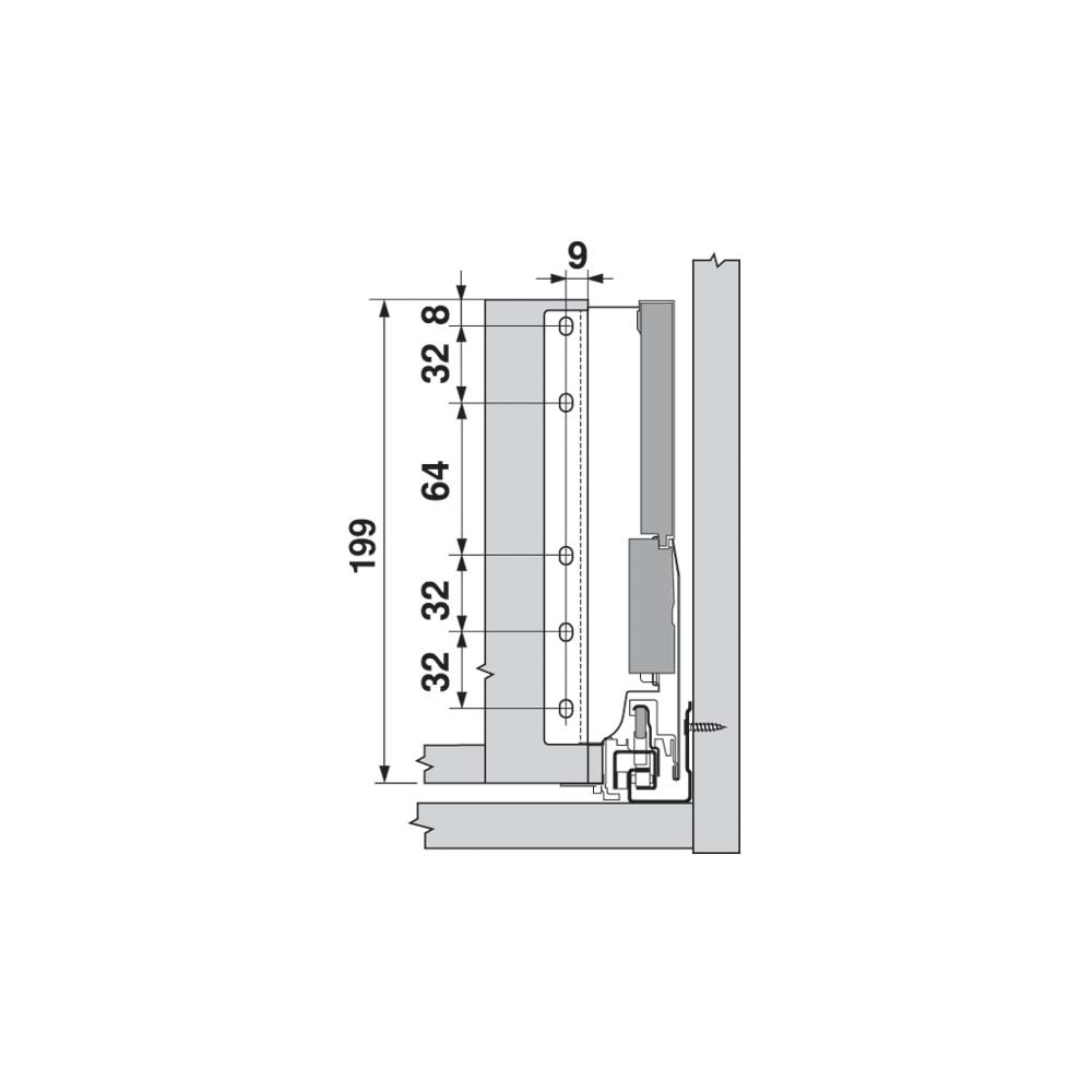 Blum Z30D000S.22 TANDEMBOX Eviye Çekmecesi Arkalık Tutucusu Takım Beyaz (Alçak M Arkalık İçin)