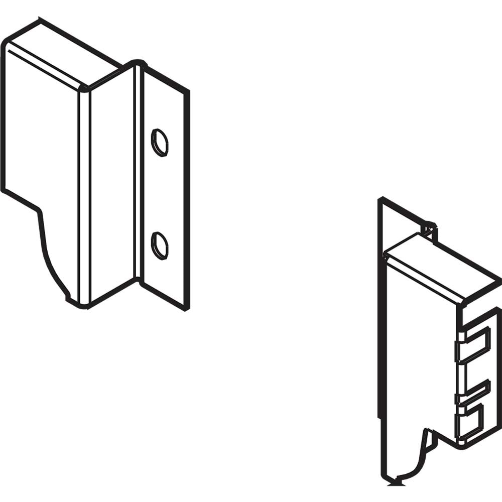 Blum Z30M000S.04 TANDEMBOX ANTARO Bordürsüz Ahşap Arkalık Tutucu Siyah Sağ-Sol Takım