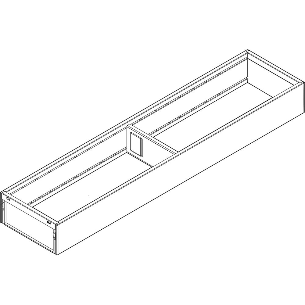 Blum AMBIA-LINE Bölme için LEGRABOX Çekmece Çelik 100x500 mm Orion Gri