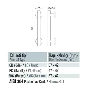 061 S Siyah Çekme Kapı Kolu 40 cm/ Çap 25 cm