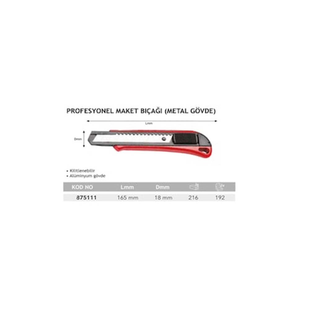 Arstech 875111 Emniyetli Maket Bıçağı 18 MM