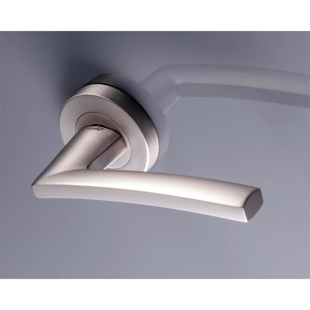 Doğanlar Rodos Zamak Saten Rozetli Oda Kapı Kolu M52