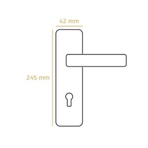 Doğanlar Asos Zamak Aynalı Nikel Saten Oda Kapı Kolu