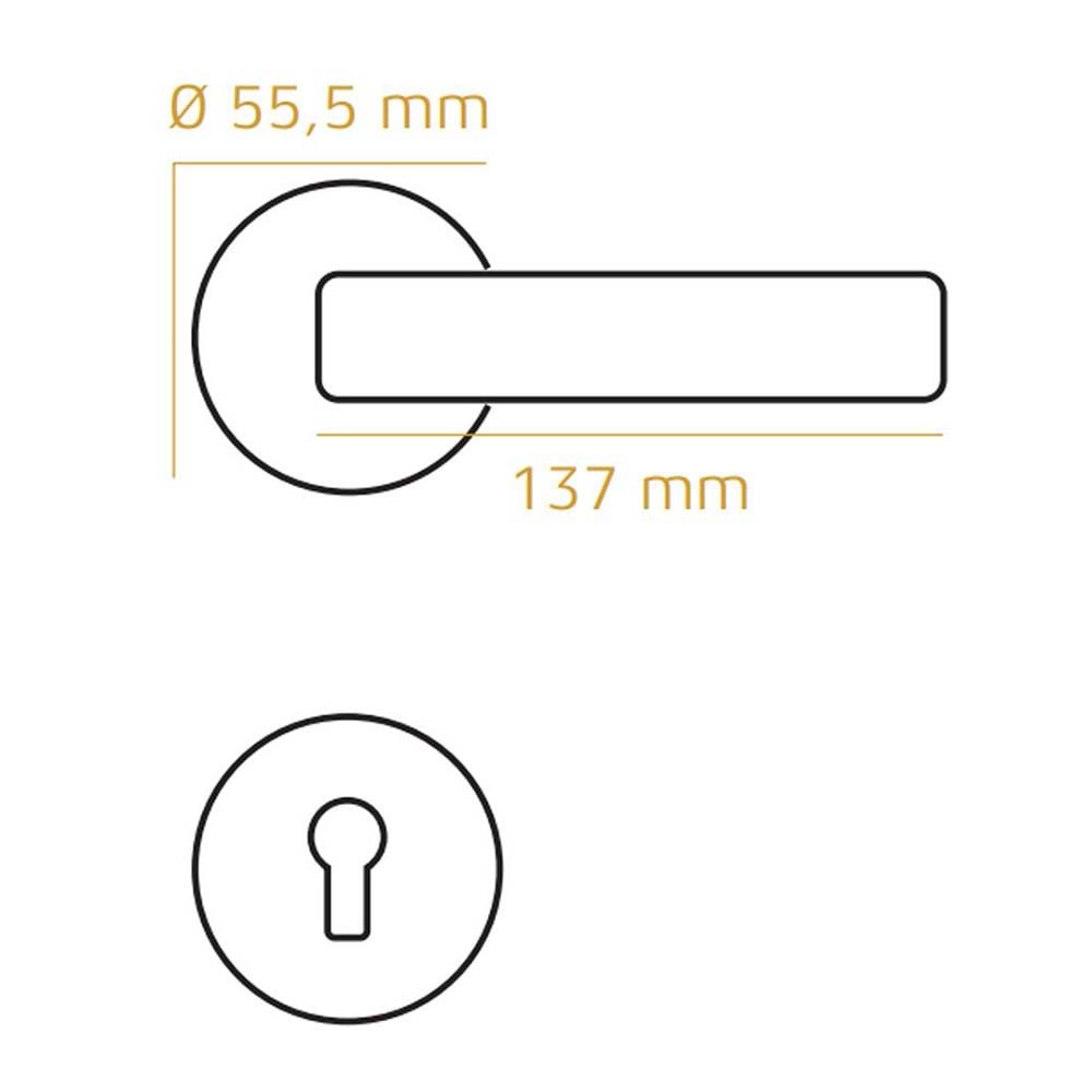 Doğanlar Ekselans Zamak Albrifin Rozetli Oda Kapı Kolu
