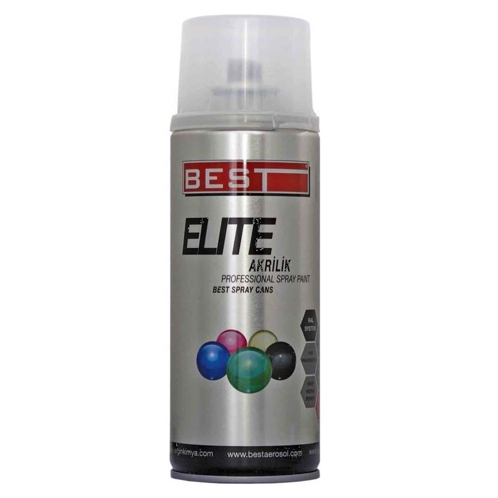 Best Elite Akrilik Metalik Gri Sprey Boya 400 ml