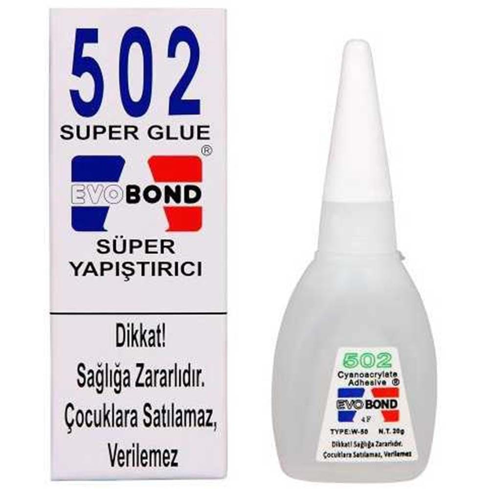 Evobond 502 Süper Hızlı Yapıştırıcı 20 gr