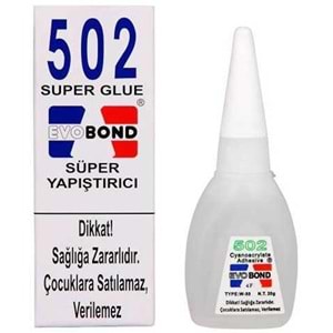 Evobond 502 Süper Hızlı Yapıştırıcı 20 gr