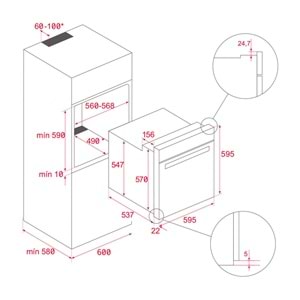 Teka HLB 8600 BK Multifonksiyonel Ankastre Fırın Siyah